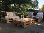 Pallet loungeset met kussens